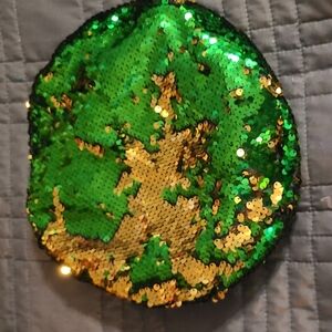 Sequin Green and Gold Women's Hat St Patrick's Day Fighting Irish